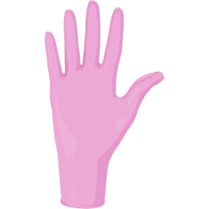 Rosa Nitril Hansker Small (100pk)
